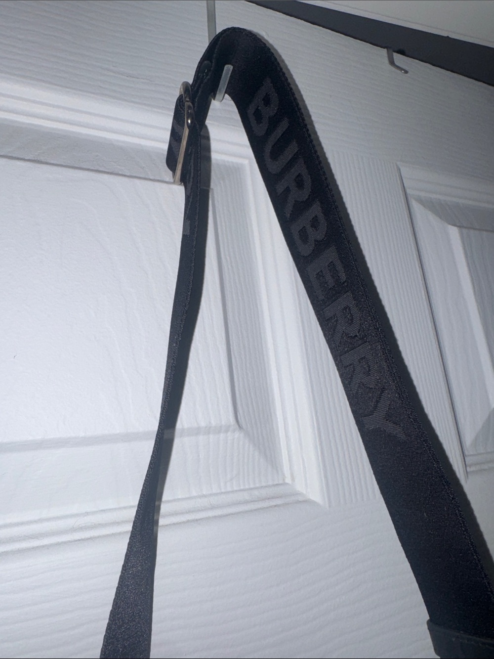 Burberry Beige Black Check Messenger Bag with Red Accents-made in china - Picture 6 of 7